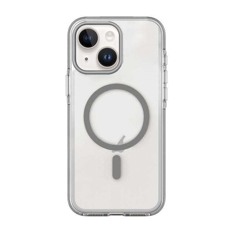 For iPhone 15 Dual-Color PC Hybrid TPU Magnetic Phone Case