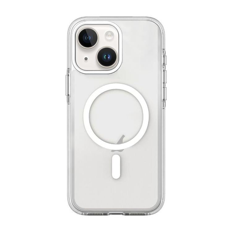 For iPhone 15 Dual-Color PC Hybrid TPU Magnetic Phone Case