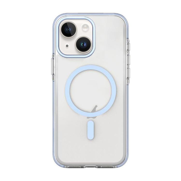 For iPhone 15 Dual-Color PC Hybrid TPU Magnetic Phone Case