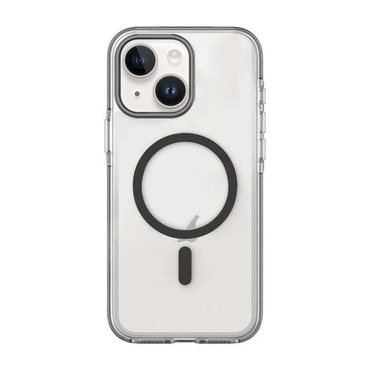For iPhone 15 Dual-Color PC Hybrid TPU Magnetic Phone Case