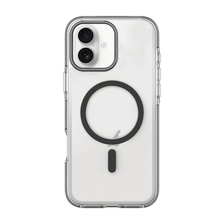 For iPhone 16 Dual-Color PC Hybrid TPU Magnetic Phone Case
