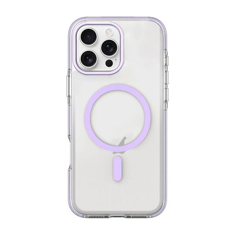 For iPhone 16 Pro Dual-Color PC Hybrid TPU Magnetic Phone Case
