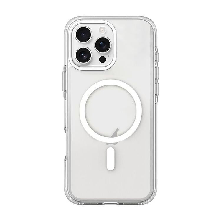 For iPhone 16 Pro Max Dual-Color PC Hybrid TPU Magnetic Phone Case