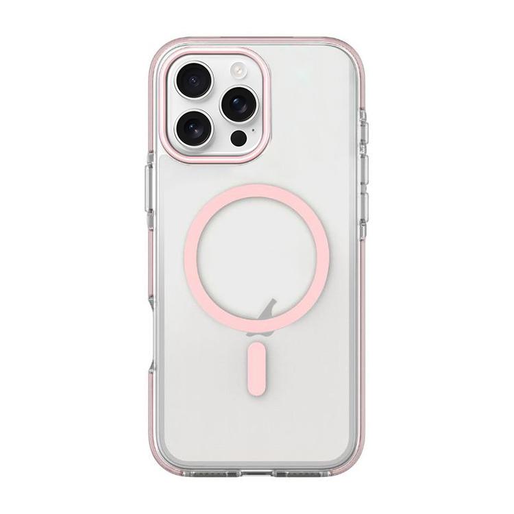 For iPhone 16 Pro Max Dual-Color PC Hybrid TPU Magnetic Phone Case