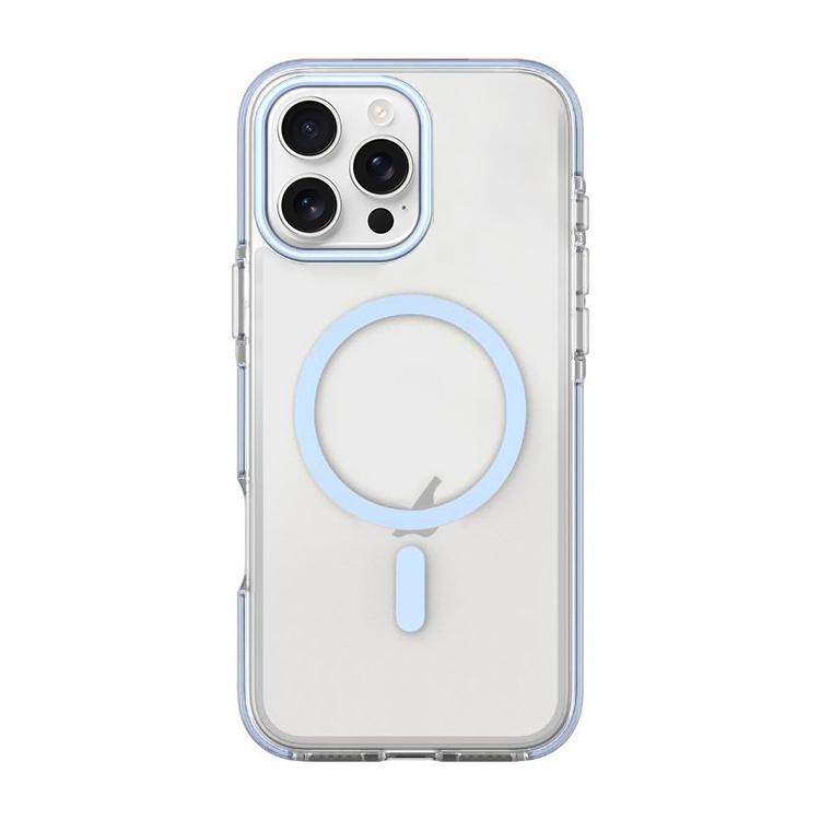 For iPhone 16 Pro Max Dual-Color PC Hybrid TPU Magnetic Phone Case