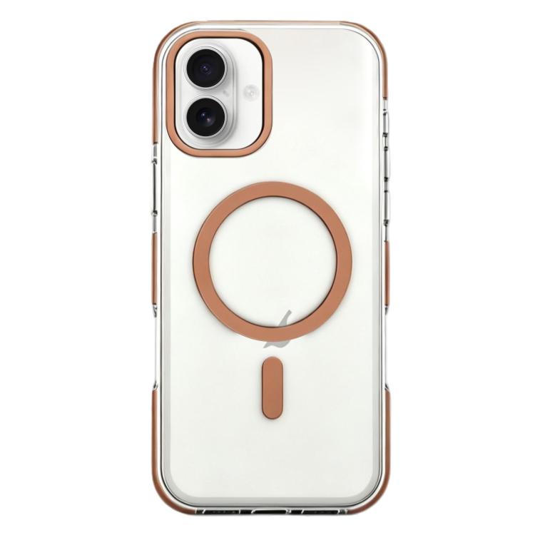 For iPhone 17 Dual-Color PC Hybrid TPU Magnetic Phone Case