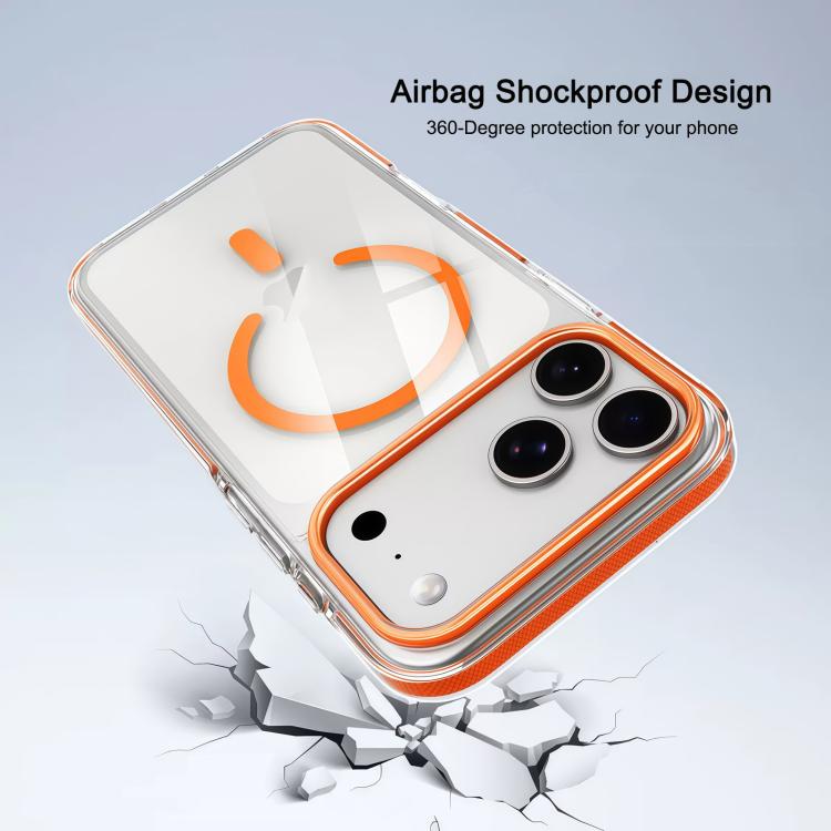 For iPhone 12 Pro Max Dual-Color PC Hybrid TPU Magnetic Phone Case