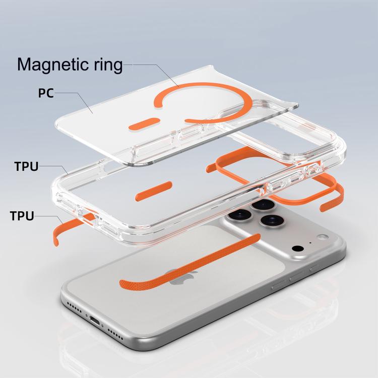 For iPhone 12 Pro Max Dual-Color PC Hybrid TPU Magnetic Phone Case