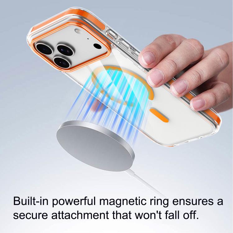 For iPhone 12 Pro Max Dual-Color PC Hybrid TPU Magnetic Phone Case