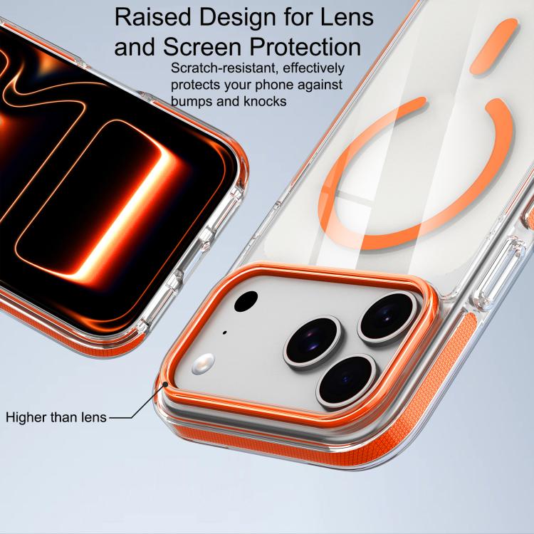 For iPhone 12 Pro Max Dual-Color PC Hybrid TPU Magnetic Phone Case