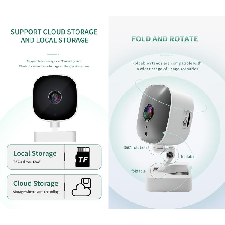 Wireless WiFi Smart High-Definition Wide-Angle Surveillance Camera, Specification:30W Pixels - White