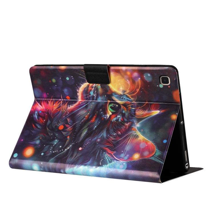 For Samsung Galaxy Tab A7 Lite T220 Litchi Texture Voltage Painted Vegan Leather Tablet Case