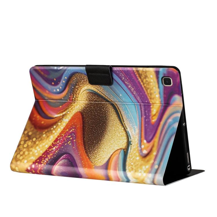 For Samsung Galaxy Tab A 10.1 2019 Litchi Texture Voltage Painted Vegan Leather Tablet Case