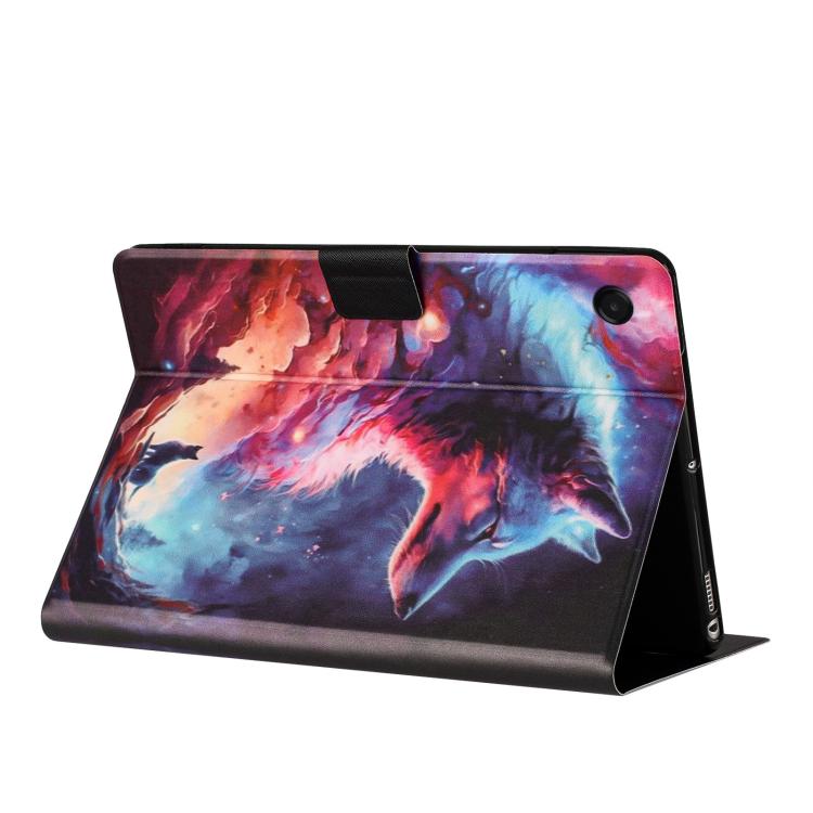 For Samsung Galaxy Tab A11 / A9 Litchi Texture Voltage Painted Vegan Leather Tablet Case