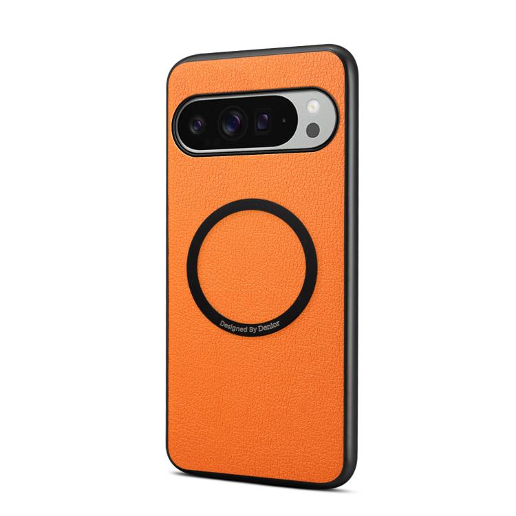 For Google Pixel 10 Pro XL Denior A08 PU Vegan Leather Calfskin Texture Magnetic Phone Case