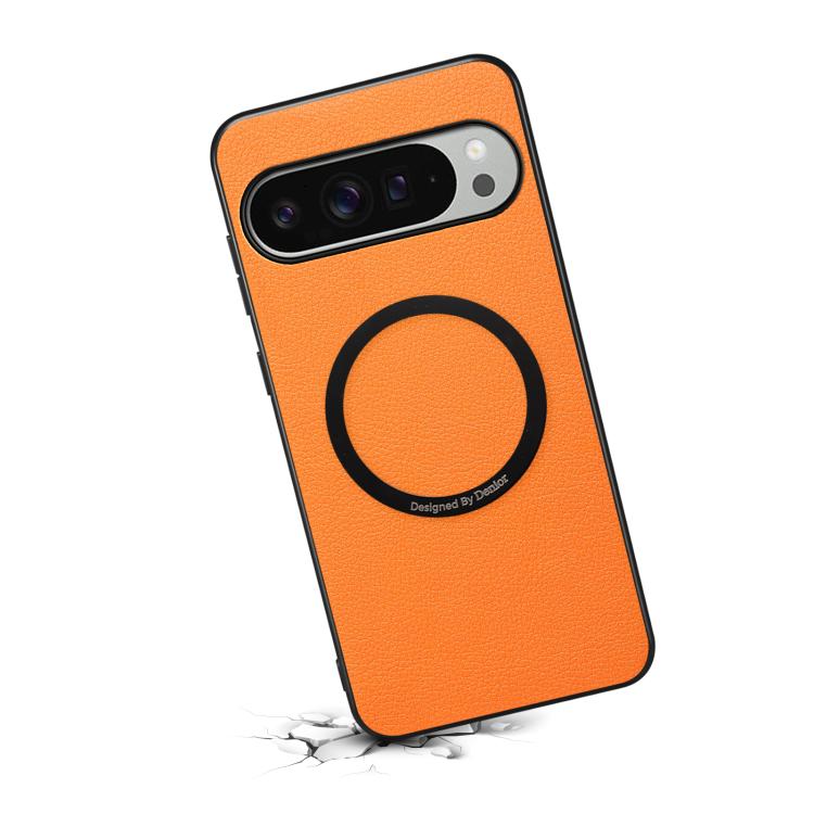 For Google Pixel 10 Pro XL Denior A08 PU Vegan Leather Calfskin Texture Magnetic Phone Case