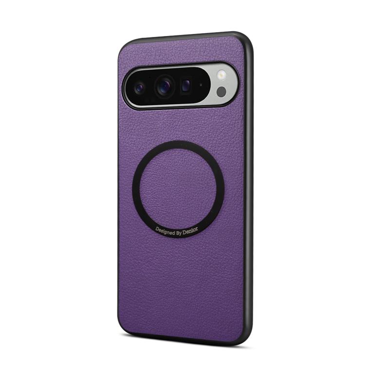 For Google Pixel 10 Pro XL Denior A08 PU Vegan Leather Calfskin Texture Magnetic Phone Case