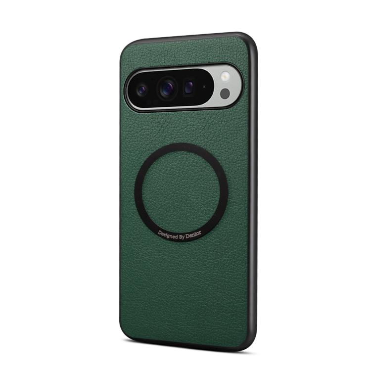 For Google Pixel 10 Pro XL Denior A08 PU Vegan Leather Calfskin Texture Magnetic Phone Case