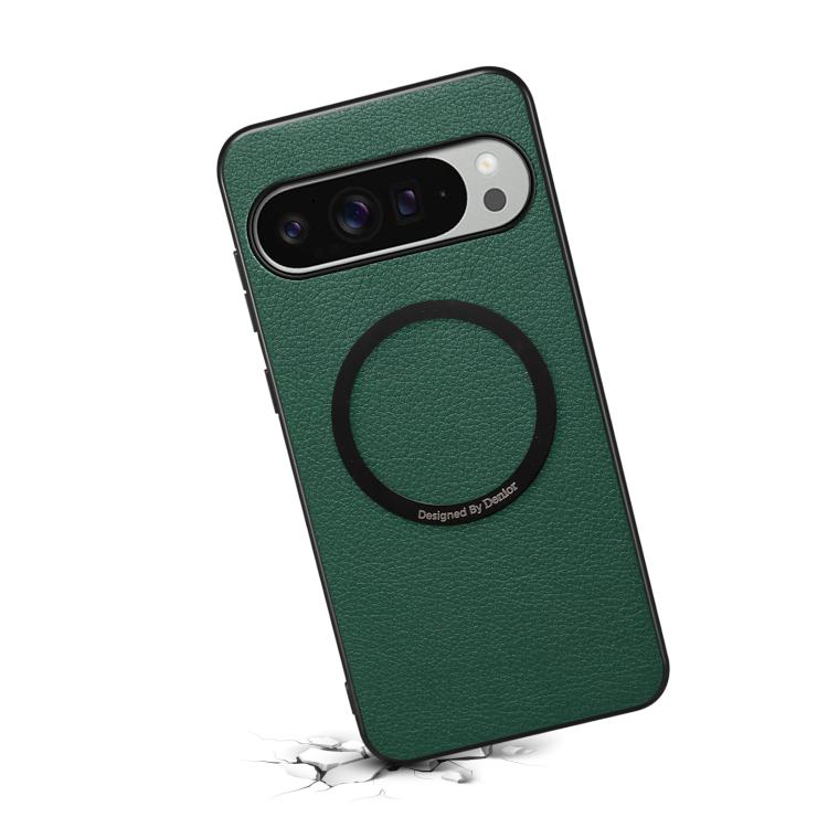 For Google Pixel 10 Pro XL Denior A08 PU Vegan Leather Calfskin Texture Magnetic Phone Case