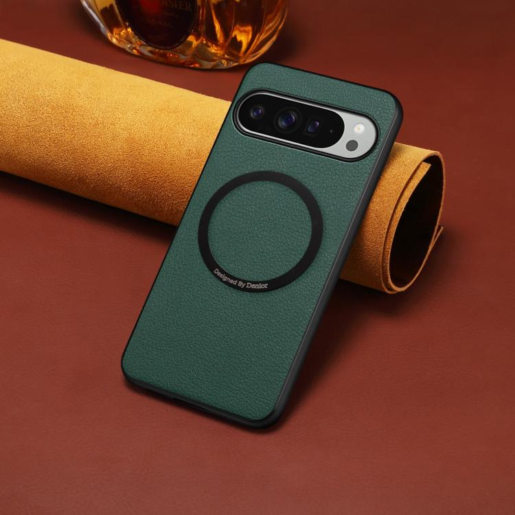 For Google Pixel 10 Pro XL Denior A08 PU Vegan Leather Calfskin Texture Magnetic Phone Case