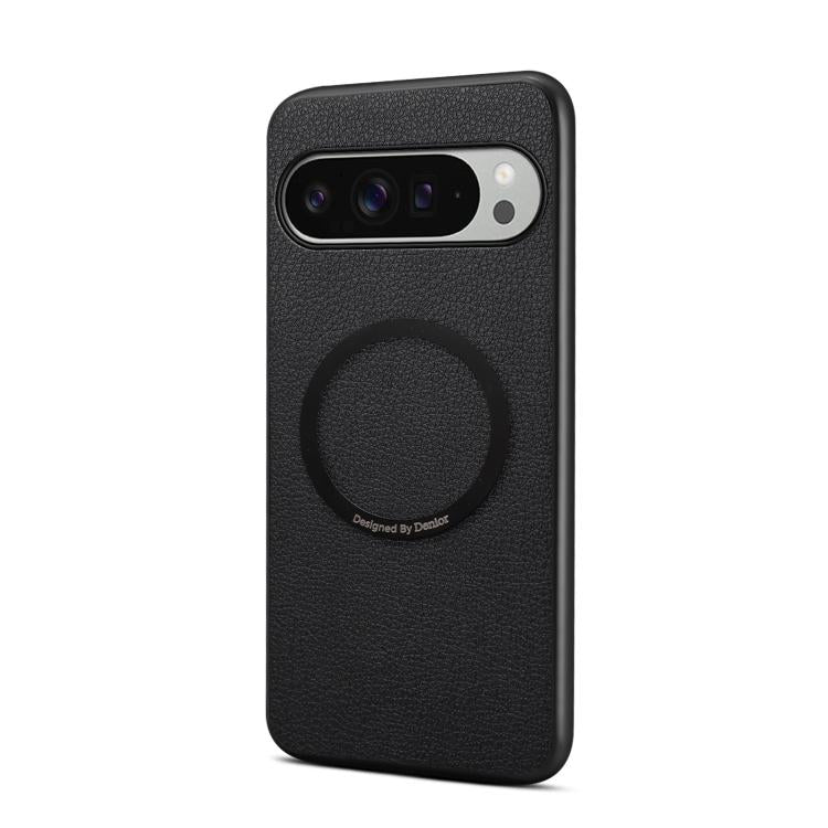 For Google Pixel 10 Pro XL Denior A08 PU Vegan Leather Calfskin Texture Magnetic Phone Case
