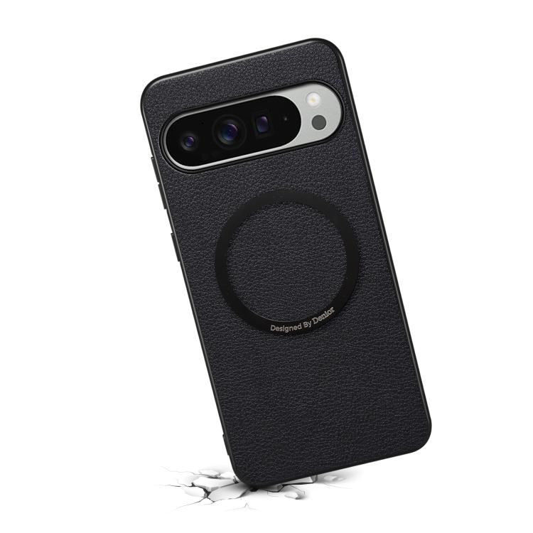 For Google Pixel 10 Pro XL Denior A08 PU Vegan Leather Calfskin Texture Magnetic Phone Case
