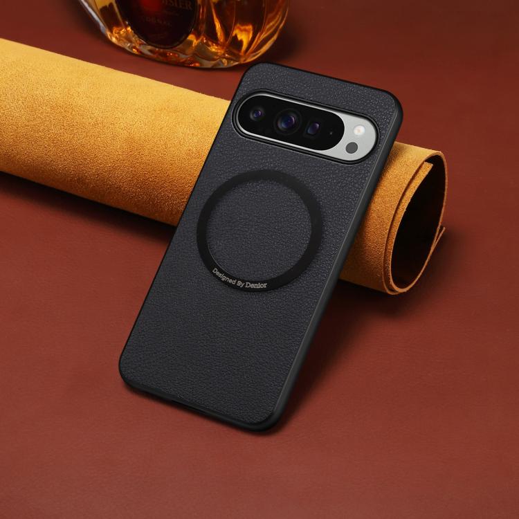 For Google Pixel 10 Pro XL Denior A08 PU Vegan Leather Calfskin Texture Magnetic Phone Case
