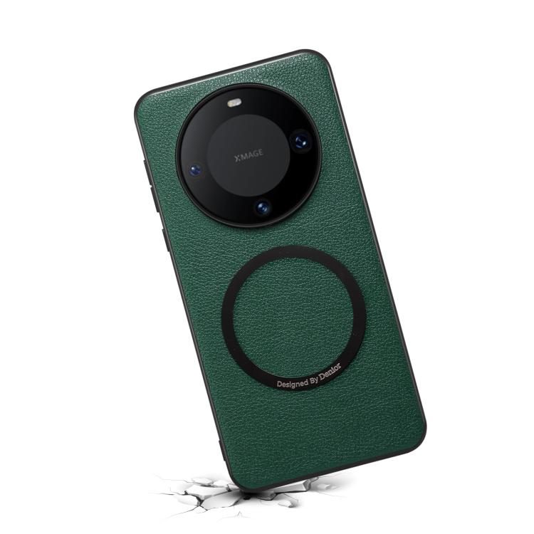 For Huawei Mate 60 Denior A08 PU Vegan Leather Calfskin Texture Magnetic Phone Case