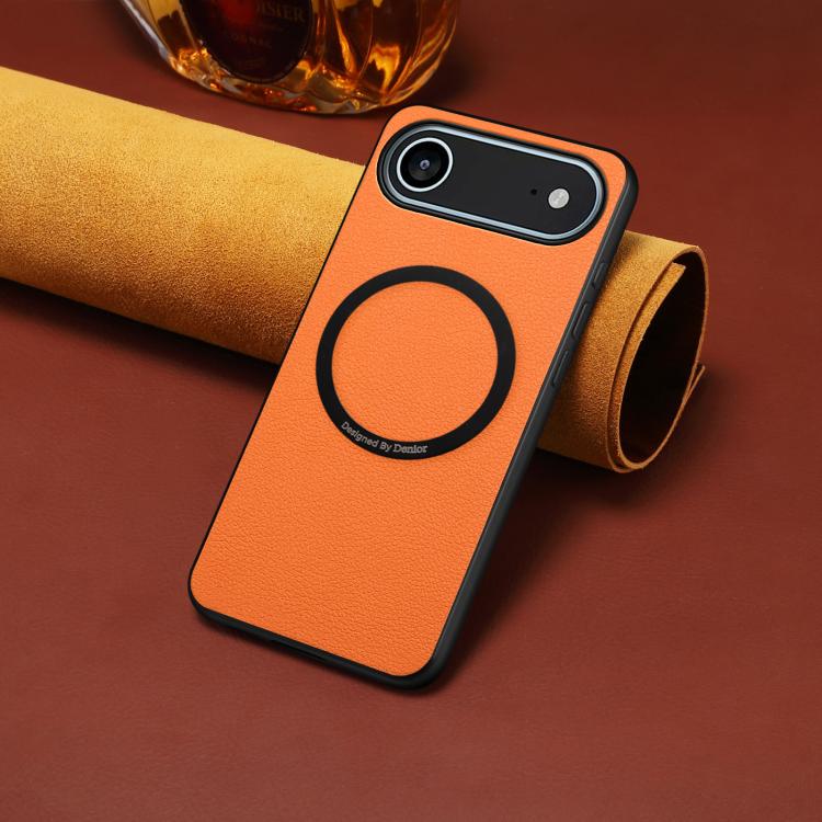 For iPhone Air Denior A08 PU Vegan Leather Calfskin Texture Magnetic Phone Case