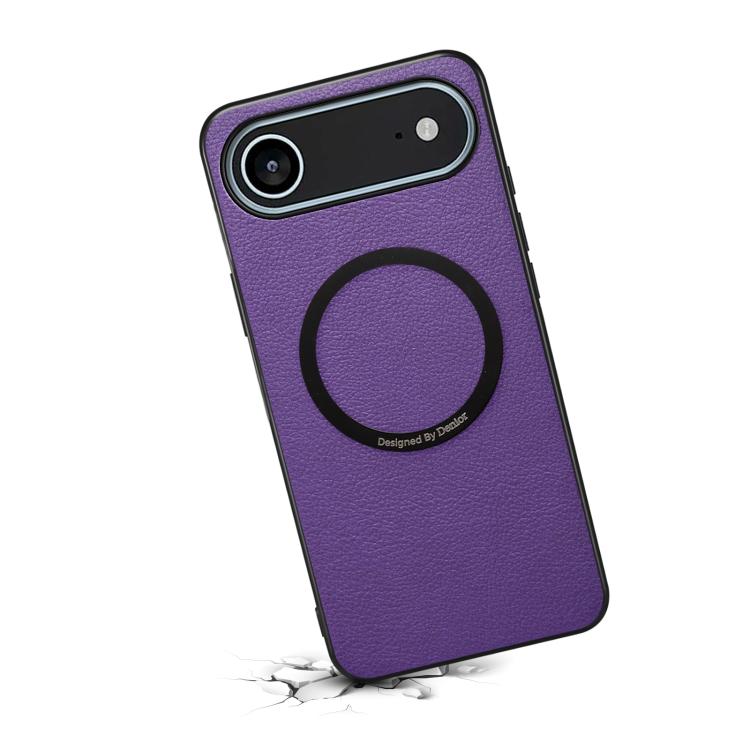 For iPhone Air Denior A08 PU Vegan Leather Calfskin Texture Magnetic Phone Case