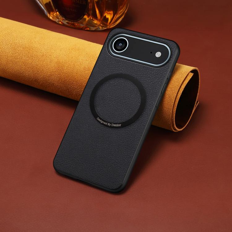For iPhone Air Denior A08 PU Vegan Leather Calfskin Texture Magnetic Phone Case