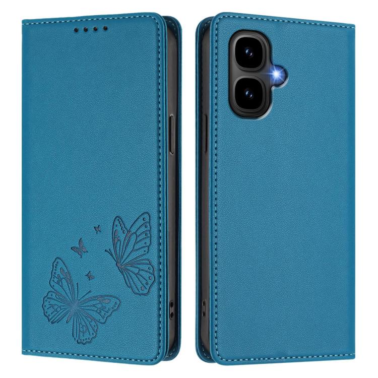For Infinix Smart 10 4G / Tecno Pop 10 Strong Magnetic Dual Butterfly RFID Vegan Leather Phone Case