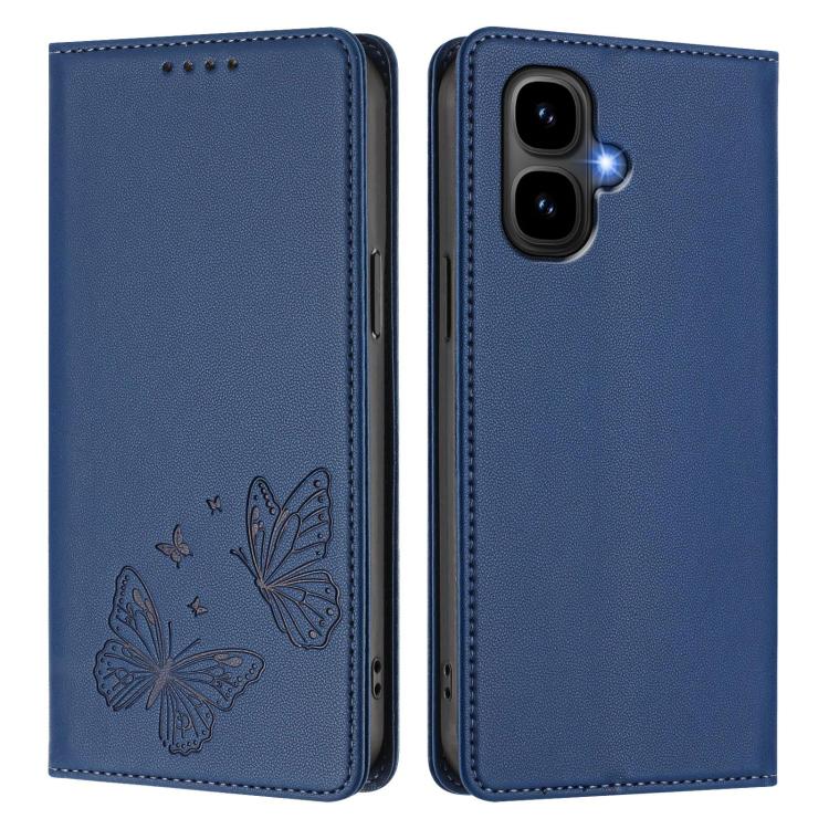 For Infinix Smart 10 4G / Tecno Pop 10 Strong Magnetic Dual Butterfly RFID Vegan Leather Phone Case
