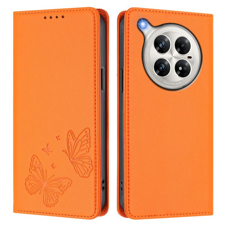 For Infinix Zero 40 4G / Zero 40 5G Strong Magnetic Dual Butterfly RFID Vegan Leather Phone Case