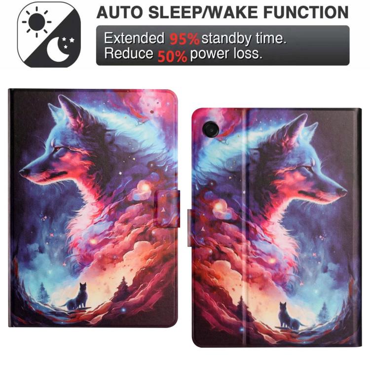 For Samsung Galaxy Tab A11+ / A9+ Litchi Texture Voltage Painted Vegan Leather Smart Tablet Case