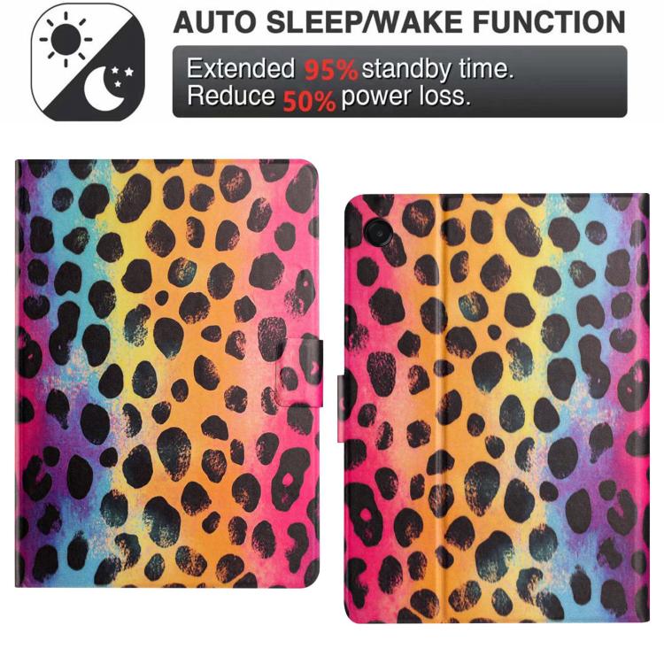 For Samsung Galaxy Tab A11+ / A9+ Litchi Texture Voltage Painted Vegan Leather Smart Tablet Case