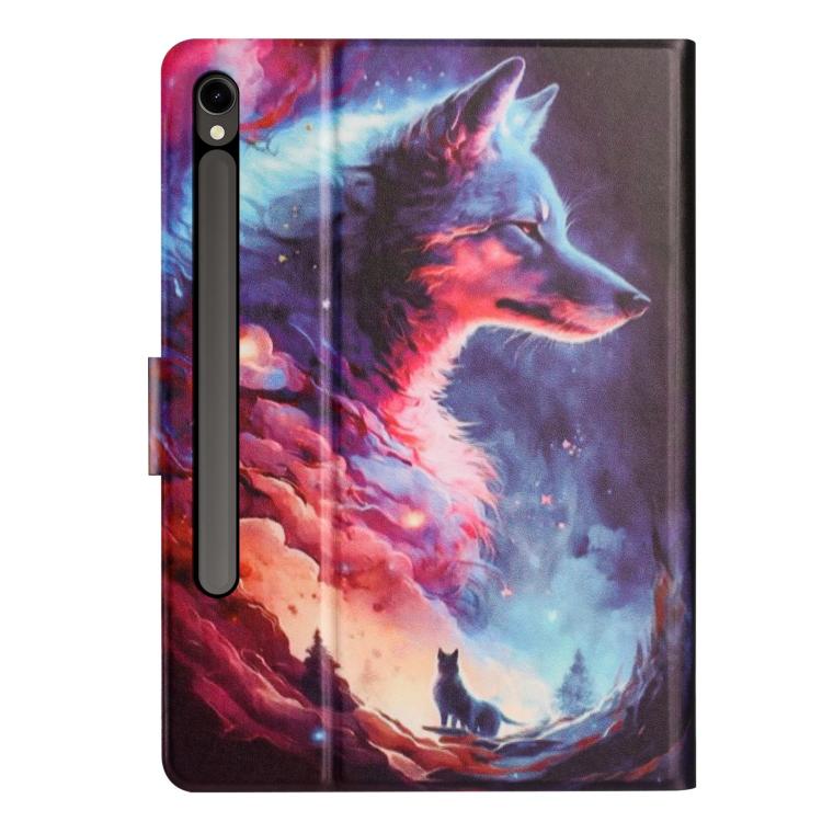 For Samsung Galaxy Tab S9 FE / S10 FE Litchi Texture Voltage Painted Vegan Leather Smart Tablet Case