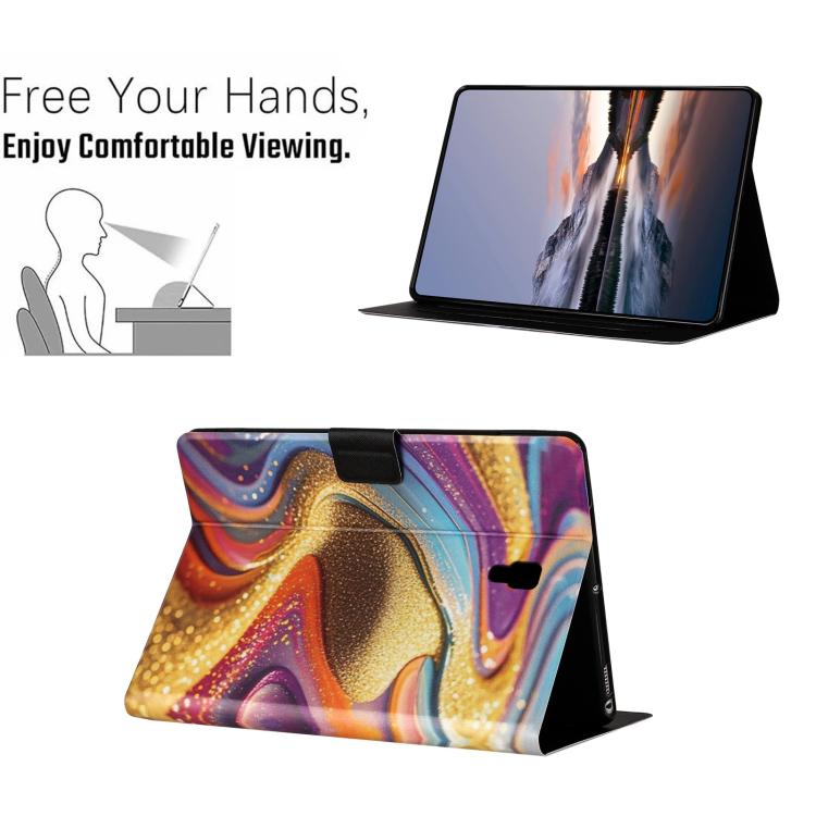 For Samsung Galaxy Tab A 10.5 T590 Litchi Texture Voltage Painted Vegan Leather Smart Tablet Case