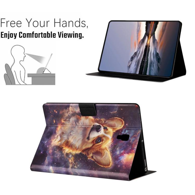 For Samsung Galaxy Tab A 10.5 T590 Litchi Texture Voltage Painted Vegan Leather Smart Tablet Case