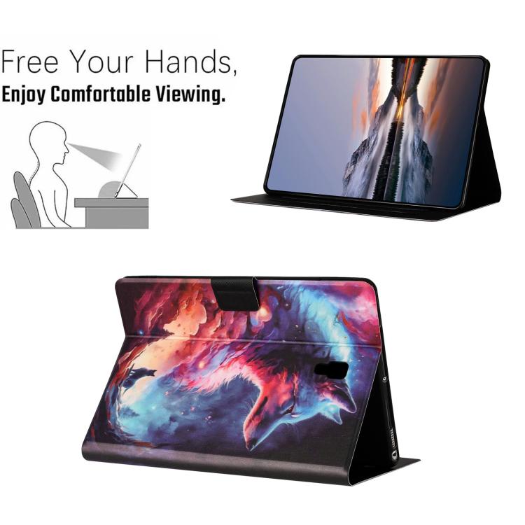 For Samsung Galaxy Tab A 10.5 T590 Litchi Texture Voltage Painted Vegan Leather Smart Tablet Case