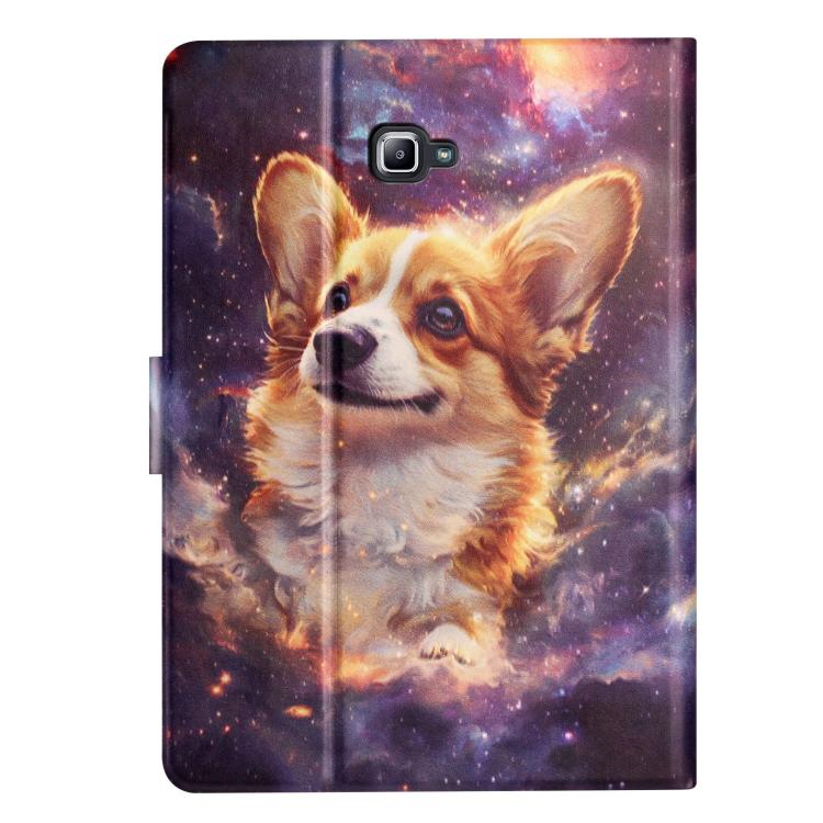 For Samsung Galaxy Tab A 10.1 2016 Litchi Texture Voltage Painted Vegan Leather Smart Tablet Case