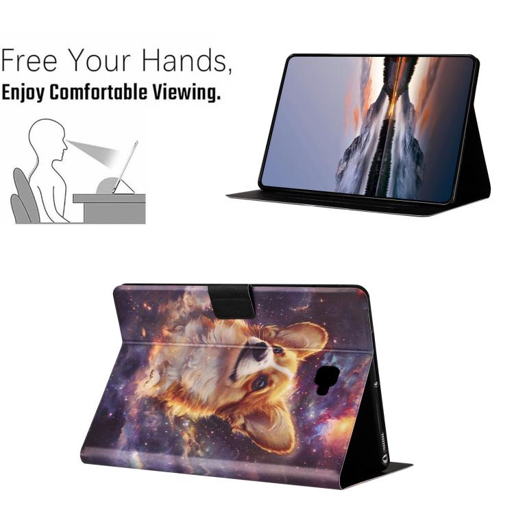 For Samsung Galaxy Tab A 10.1 2016 Litchi Texture Voltage Painted Vegan Leather Smart Tablet Case