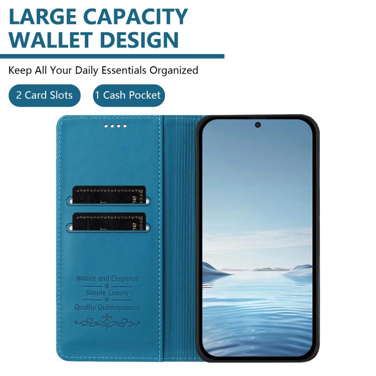 For iPhone 11 Strong Magnetic Dual Butterfly RFID Vegan Leather Phone Case