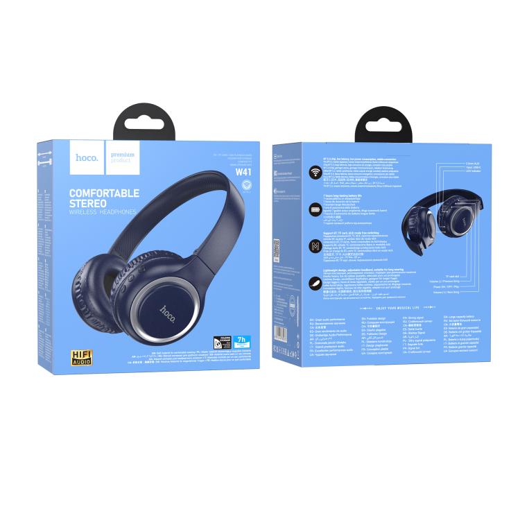 hoco W41 Charm Bluetooth Over-Ear Headphones - Black