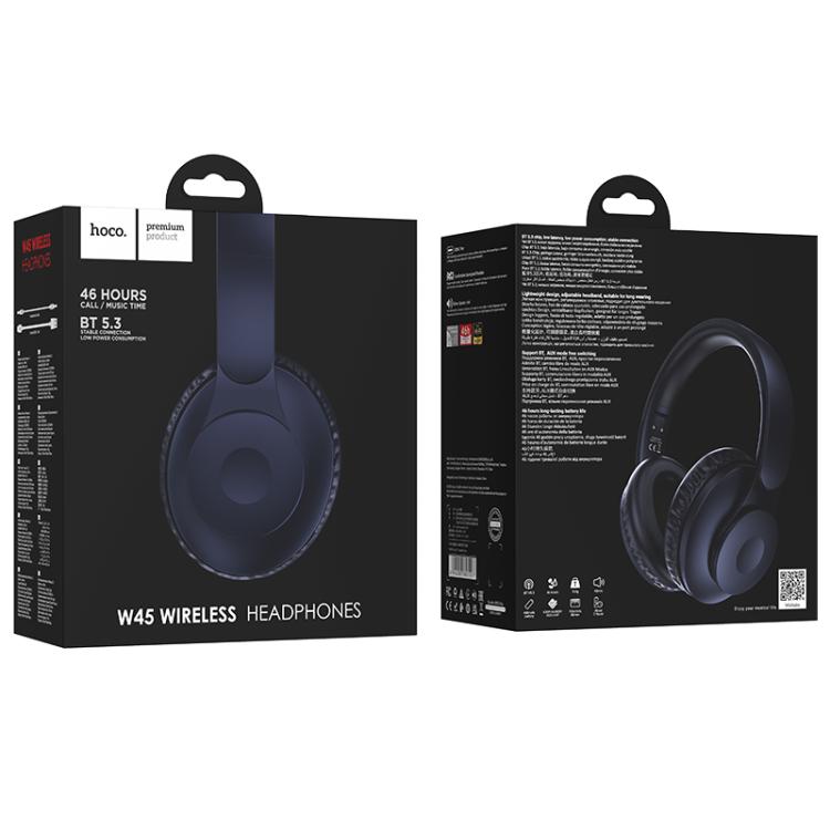 hoco W45 Enjoy Bluetooth Over-Ear Headphones - Black