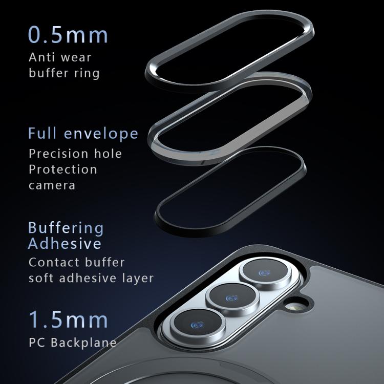 For Samsung Galaxy S26 Ultra 5G Armor Magnetic Holder PC Hybrid TPU Phone Case - Frosted Black