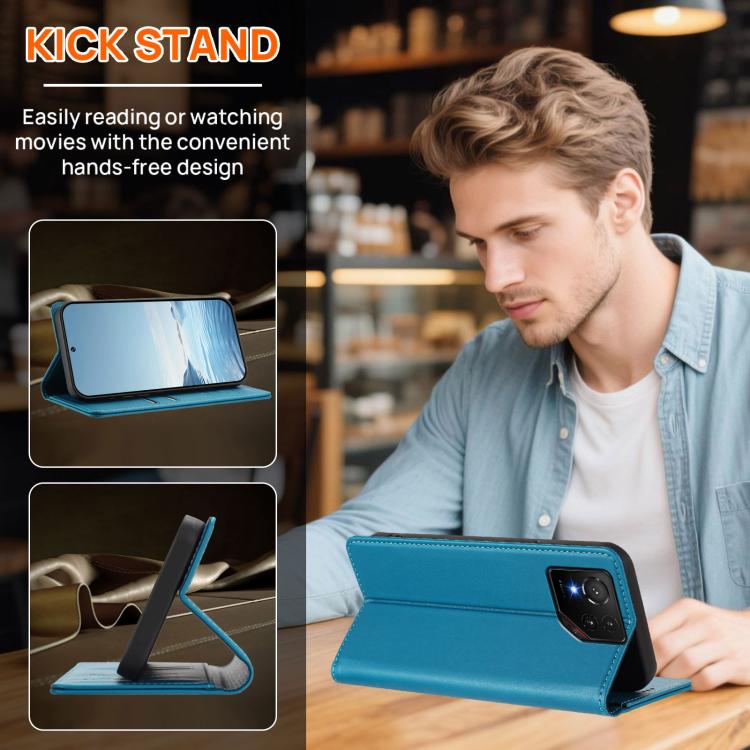For ASUS ROG Phone 9 / 9 Pro Strong Magnetic Dual Butterfly RFID Vegan Leather Phone Case