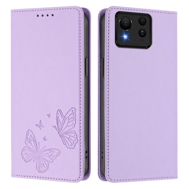 For ASUS Zenfone 11 Ultra Strong Magnetic Dual Butterfly RFID Vegan Leather Phone Case