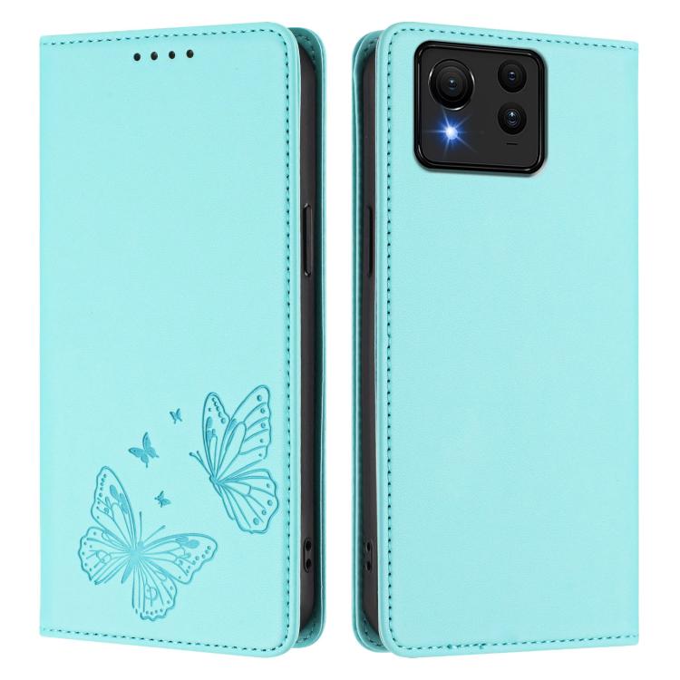 For ASUS Zenfone 11 Ultra Strong Magnetic Dual Butterfly RFID Vegan Leather Phone Case