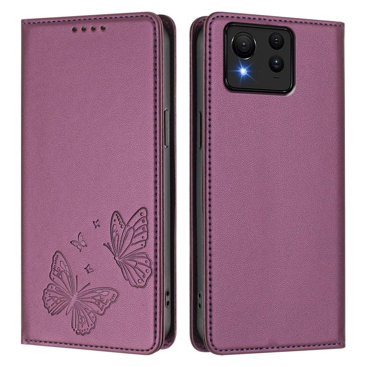 For ASUS Zenfone 11 Ultra Strong Magnetic Dual Butterfly RFID Vegan Leather Phone Case